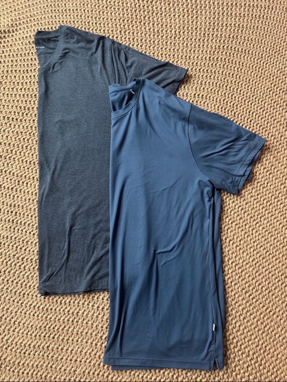 7 Diamonds Men’s Core Blue and Gray Short Sleeve Tees - Bundle Size XXL